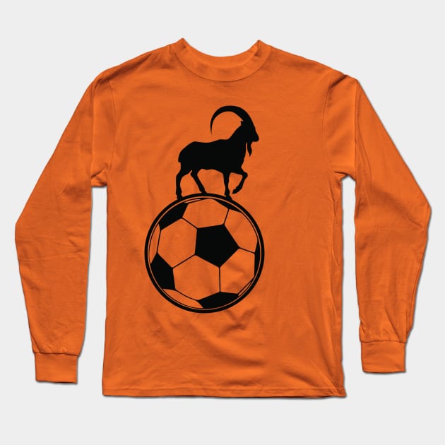 GOAT of Soccer Long Sleeve T-Shirt by justSVGs